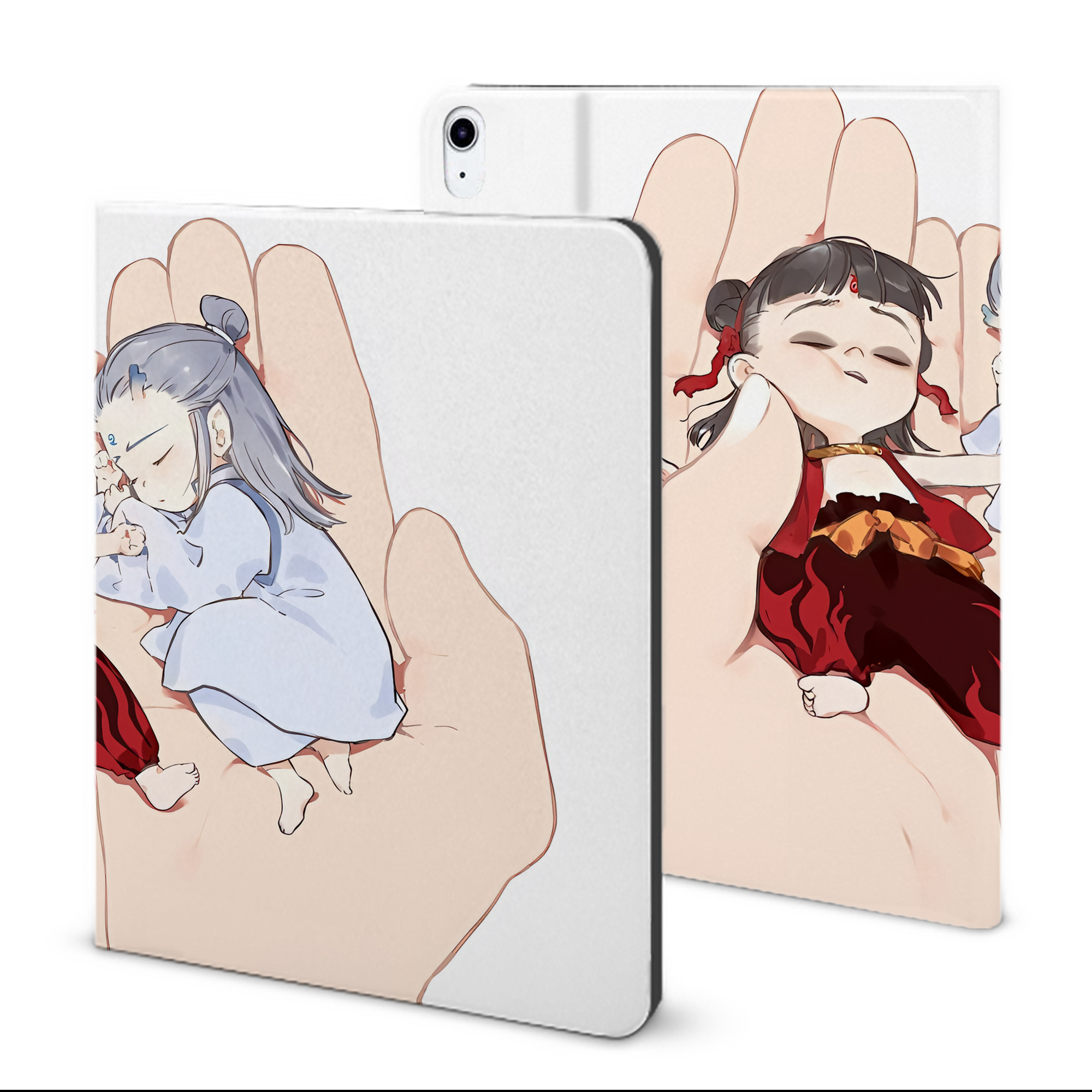 （画像用） Ne Zha 2 ナタ 魔童の大暴れ IPad ケース ブック型 PUレザー TPU 耐衝撃 軽量 薄型 ペン収納なし 全面保護 IPad 各モデル対応